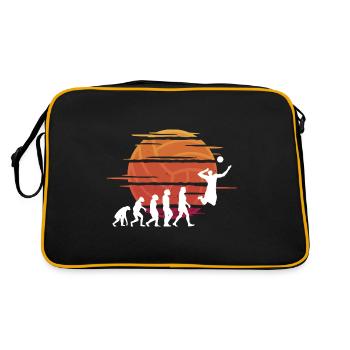 Volleyball Player Sport Retro Evolution - Retro Tasche - Schwarz/Gold - Hinten