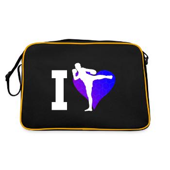 Boxe Thaïlandaise Femmes Boxe Thaïlandaise Hommes Boxeur thaïlandais - Sac Retro - noir/or - Dos