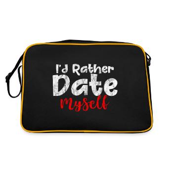 I'd Rather Date Myself 3 - Retro Tasche - Schwarz/Gold - Hinten