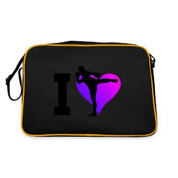 Boxeur thaïlandais masculin Boxe thaïlandaise Boxe thaïlandaise Muay Thai - Sac Retro - noir/or - Dos