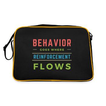 Behavior Goes Where Reinforcement Flows - Retro Bag - black/gold - Back