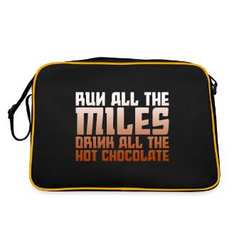 Courez tous les kilomètres, buvez tout le chocolat chaud 2 - Sac Retro - noir/or - Dos