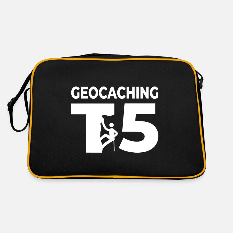 Geocaching Challenging Terrain Rating 5 - Retro Bag - black/gold