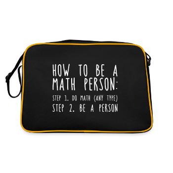 How To Be A Math Person, Do Math, Be A Person - Retro Bag - black/gold - Back