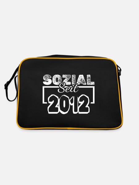 Jahr 2012 - Retro Tasche - Schwarz/Gold - Hinten