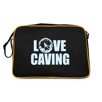 Love Caving - Speleology Potholing Speleo Caver - Retro Bag - black/gold - Back