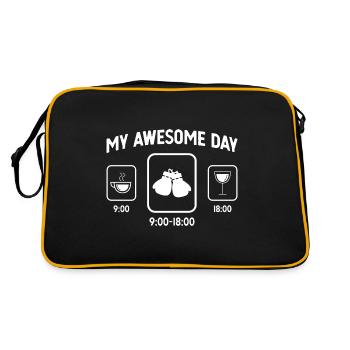 My great day - Wine - Boxing gloves - - Retro Bag - black/gold - Back