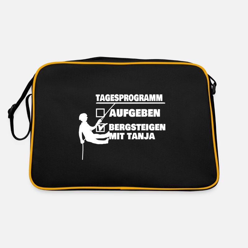 Tanja als Tanja - Retro Tasche - Schwarz/Gold