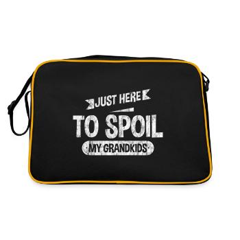 Here To Spoil My Grandkids 3 - Retro Tasche - Schwarz/Gold - Hinten