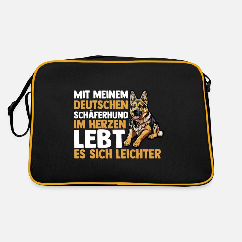Hund Deutscher Schäferhund Retro Tasche