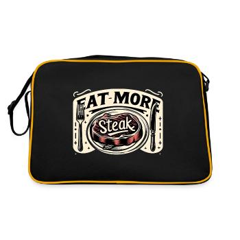 Mangez plus de steak 11 - Sac Retro - noir/or - Dos