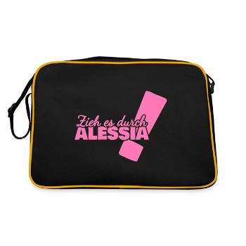 Prénom Alessia - Sac Retro - noir/or - Dos