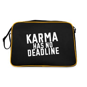 Karma Has No Deadline - Retro Bag - black/gold - Back