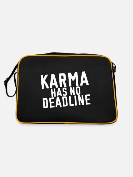 Le karma n’a pas de date limite - Sac Retro - noir/or - Dos