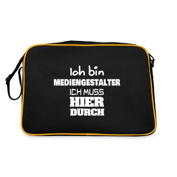 Profession : Concepteur de médias - Sac Retro - noir/or - Dos