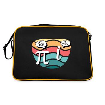 Math Humor Pi vs. Imaginary Number - Retro Bag - black/gold - Back