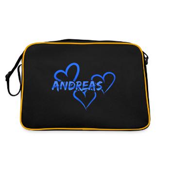 Cadeau pour Andreas - Sac Retro - noir/or - Dos