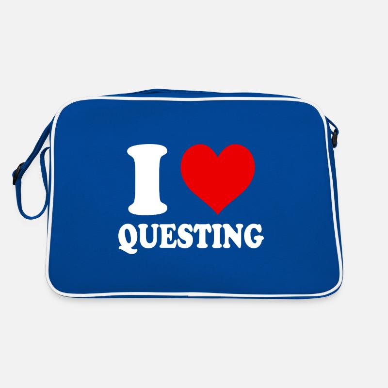 Ich liebe Questing Level Quest MMORPG Herz Retro Tasche
