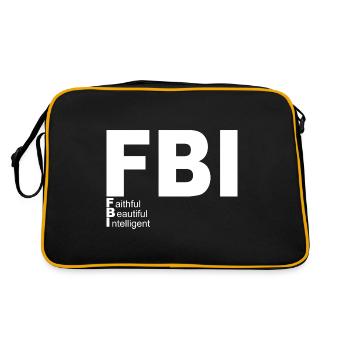 FBI Phrase drôle - Sac Retro - noir/or - Dos