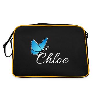 Chloé avec papillon bleu LiS - Sac Retro - noir/or - Dos