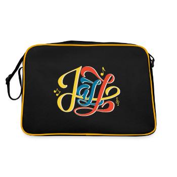 Jazz - Retro Tasche - Schwarz/Gold - Hinten