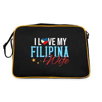 Philippines Filipino Pinoy Philippine - Sac Retro - noir/or - Dos