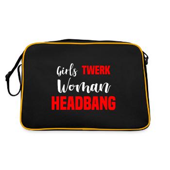Headbanger Girls Twerk Women Headbang Heavy Mus - Retro Bag - black/gold - Back