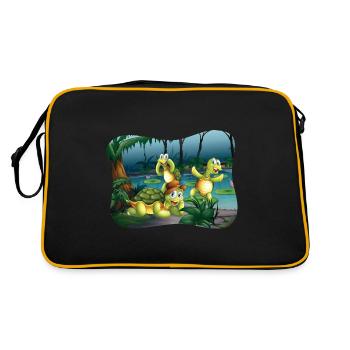 Turtle Party - Retro Bag - black/gold - Back