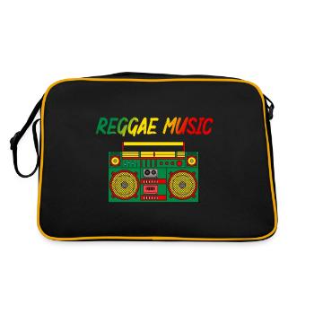 Reggae musique amateurs coloré Jamaïque cassette Radio - Sac Retro - noir/or - Dos