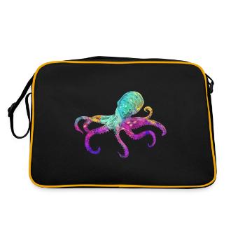 Pieuvres colorées Art de l’océan - Sac Retro - noir/or - Dos