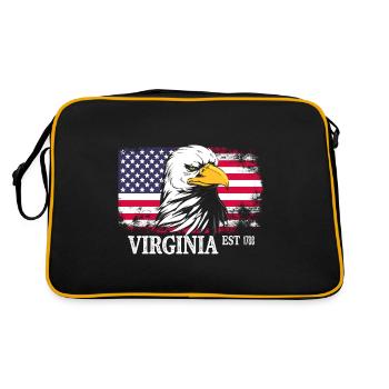 Virginia - Retro Tasche - Schwarz/Gold - Hinten