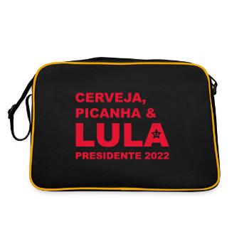 Lula Presidente 2022 - Cerveja, Picanha & Lula 22 - Sac Retro - noir/or - Dos