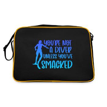 You're Not A Diver Unless You've Smacked 3 - Retro Bag - black/gold - Back