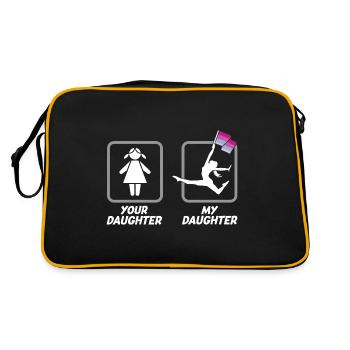 Color Guard Mère Drôle Drapeau Flipping Fille - Sac Retro - noir/or - Dos