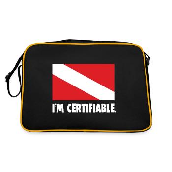 I'm certifiable - Retro Bag - black/gold - Back