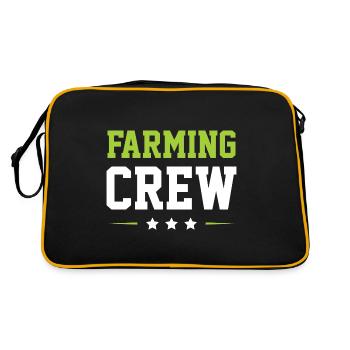 Farming Crew - Retro Tasche - Schwarz/Gold - Hinten