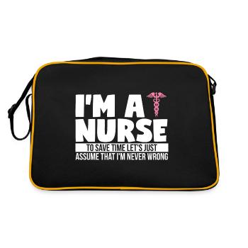Infirmière infirmière Pour gagner du temps, - Sac Retro - noir/or - Dos