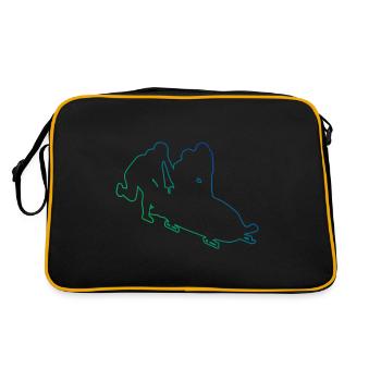 Bobsleigh Bobsleigh Piste Femmes Bobsleigh à deux - Sac Retro - noir/or - Dos