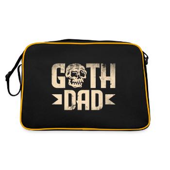 Goth Dad Crâne gothique foncé - Sac Retro - noir/or - Dos