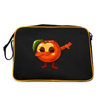 Dabbing Peach - Retro Bag - black/gold - Back