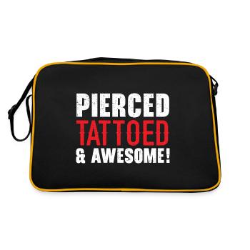 Tatouage percé et tatouage corné - Sac Retro - noir/or - Dos