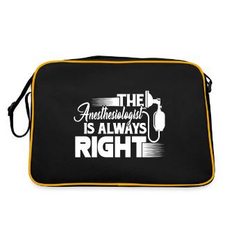 The Anesthesiologist Is Always Right - Retro Bag - black/gold - Back