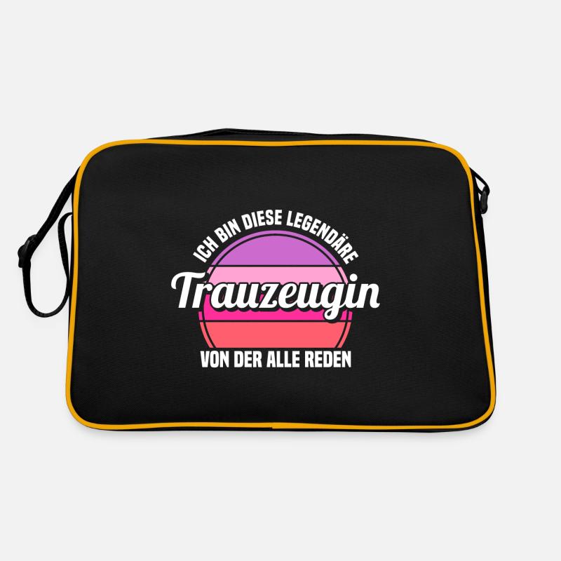 Hochzeit Junggesellenabschied Trauzeugin Retro Tasche