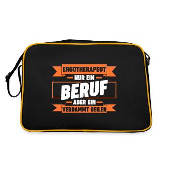 Ergotherapie Ergotherapeut - Retro Tasche - Schwarz/Gold - Hinten