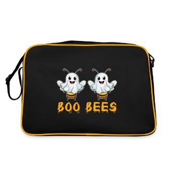Boo Bees Halloween Costume Bees Ghosts Funny - Retro Bag - black/gold - Back