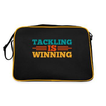 Defender Tackling Is Winning Football - Retro Bag - black/gold - Back