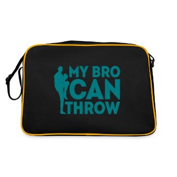 My Bro Can Throw - Retro Tasche - Schwarz/Gold - Hinten
