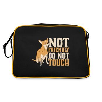 Not Friendly, Do Not Touch 37 - Retro Tasche - Schwarz/Gold - Hinten