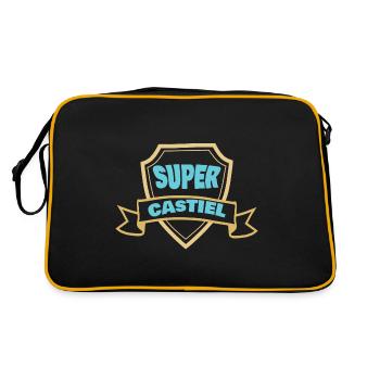 Gift for Castiel - Retro Bag - black/gold - Back