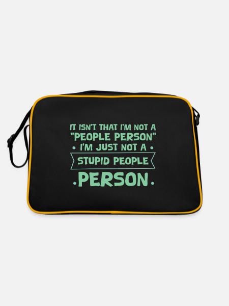 Pas une « personne sociable », juste pas une personne stupide 4 - Sac Retro - noir/or - Dos